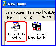 Рис. 2. Выбор «Remote Data Module»