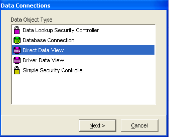 Рис. 1. Окно «Data Connection»